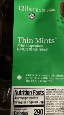 Girl Scouts Thin Mints Mini Cupcakes - Food Fair