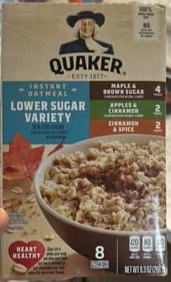 Quaker Inst Low Sugar Variety pk - Food Fair