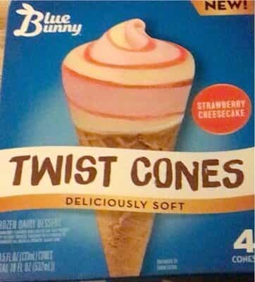 Blue Bunny Twist Cone Strw Chsck 4pk - Food Fair